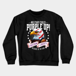 Military Kids - Purple-Up 2023 Holiday - Military Dad Crewneck Sweatshirt